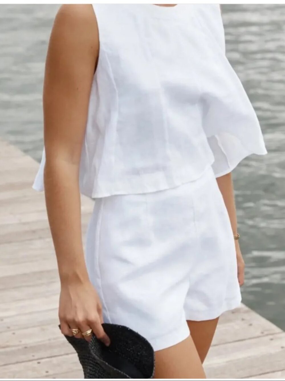 DISSH Jessie White Linen Shorts